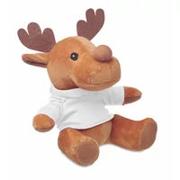 Kép 2/4 - RUDOLPH Plüss rénszarvas kapucnival, fehér