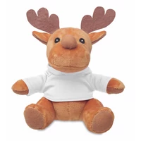Kép 1/4 - RUDOLPH Plüss rénszarvas kapucnival, fehér
