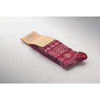 Kép 3/5 - SOC MEDIUM Karácsonyi zokni M méret, bordó