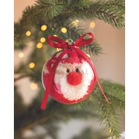 Kép 5/6 - SNUG M Mikulás zokni gömbdíszben, piros