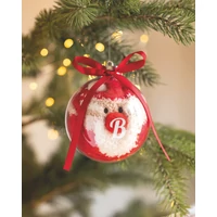 Kép 6/6 - SNUG M Mikulás zokni gömbdíszben, piros