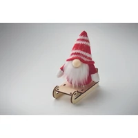 Kép 2/6 - FROSTY SLEIGH Manó fa szánon, piros