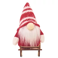 Kép 3/6 - FROSTY SLEIGH Manó fa szánon, piros