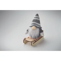 Kép 2/5 - FROSTY SLEIGH Manó fa szánon, szürke