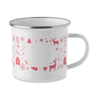 Kép 2/7 - SEASOMEL Karácsonyi zománc bögre 300ml, fehér
