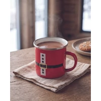 Kép 5/8 - SANTAMEL Mikulás zománc bögre 300ml, piros