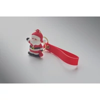 Kép 3/6 - SANTACHARM Mikulás kulcstartó / táskadísz, piros