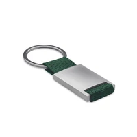 Kép 1/2 - TECH Téglalap alakú fém kulcstartó, sötétzöld