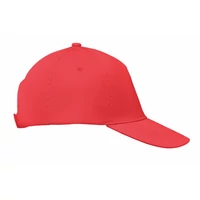 Kép 3/4 - BUZZ 5 panel baseball sapka 160g/m², piros