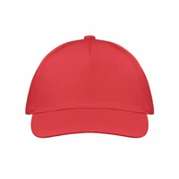 Kép 4/4 - BUZZ 5 panel baseball sapka 160g/m², piros