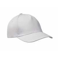 Kép 1/4 - BUZZ 5 panel baseball sapka 160g/m², fehér
