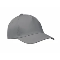Kép 1/5 - BUZZ 5 panel baseball sapka 160g/m², szürke