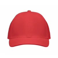 Kép 4/4 - BUFFALO 6 panel baseball sapka 260g/m², piros