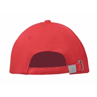 Kép 2/6 - BUFFALO 6 panel baseball sapka 260g/m², fehér/piros