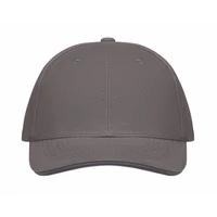 Kép 4/4 - BUFFALO 6 panel baseball sapka 260g/m², sötétszürke/szürke