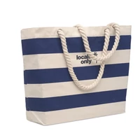 Kép 4/5 - HEAVEN STRIPE Pamut strandtáska 220 g/m², kék