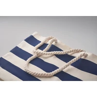 Kép 5/5 - HEAVEN STRIPE Pamut strandtáska 220 g/m², kék