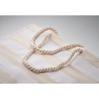 Kép 4/4 - HEAVEN STRIPE Pamut strandtáska 220 g/m², fehér