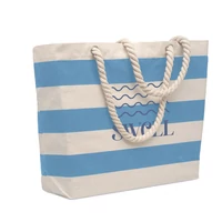 Kép 4/4 - HEAVEN STRIPE Pamut strandtáska 220 g/m², babakék