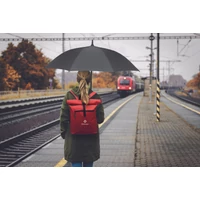 Kép 11/11 - IREA 600D PES roll top hátizsák, piros