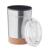 Kép 3/4 - NOMU Duplafalú pohár 300 ml, matt ezüst