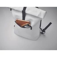 Kép 6/6 - BAI ROLL PU roll top laptop hátitáska, fehér
