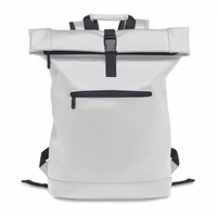 Kép 1/6 - BAI ROLL PU roll top laptop hátitáska, fehér