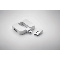 Kép 5/5 - SQUARE-C 4 portos USB hub, fehér