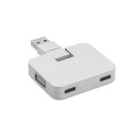 Kép 1/5 - SQUARE-C 4 portos USB hub, fehér