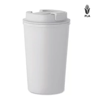 Kép 1/5 - BEIBAKU PLA duplafalú pohár 350 ml, fehér