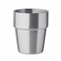 Kép 1/3 - ACERITO Duplafalú pohár 250 ml, matt ezüst