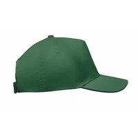Kép 3/5 - SUNNY 5 panel baseball sapka 180 gr, sötétzöld