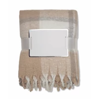 Kép 2/9 - QUET Kockás mohair-PES takaró, bézs