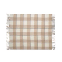 Kép 3/9 - QUET Kockás mohair-PES takaró, bézs