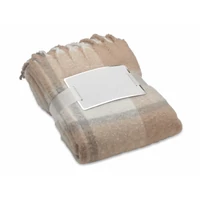 Kép 4/9 - QUET Kockás mohair-PES takaró, bézs
