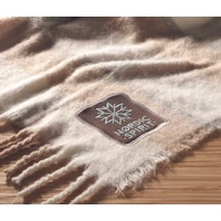 Kép 5/9 - QUET Kockás mohair-PES takaró, bézs