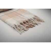 Kép 6/9 - QUET Kockás mohair-PES takaró, bézs