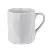 Kép 1/5 - RIBMUG Bordázott kerámia bögre 340 ml, fehér