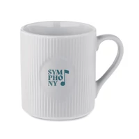 Kép 4/5 - RIBMUG Bordázott kerámia bögre 340 ml, fehér