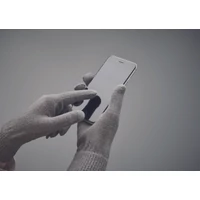 Kép 4/4 - HANDNIT Kötött kesztyű RPET anyagból, kőszürke