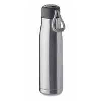 Kép 1/6 - CORDLE Duplafalú palack 500 ml, matt ezüst