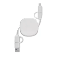 Kép 2/5 - LINEA 60W visszahúzható töltőkábel, fehér