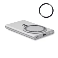 Kép 1/5 - PAWTT Vezeték nélkül töltő powerbank, matt ezüst