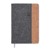 Kép 3/6 - CORKBOOK A5 RPET filc és parafa notesz, kőszürke