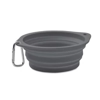 Kép 3/5 - KOLAPDIER Hordozható ivó/etetőtál 350 ml, kőszürke