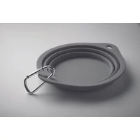 Kép 4/5 - KOLAPDIER Hordozható ivó/etetőtál 350 ml, kőszürke