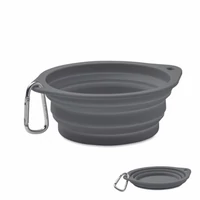 Kép 1/5 - KOLAPDIER Hordozható ivó/etetőtál 350 ml, kőszürke
