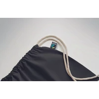 Kép 4/5 - OSOLE DRAW COLOUR Fairtrade zsinóros táska 180 g, fekete