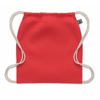 Kép 2/5 - OSOLE DRAW COLOUR Fairtrade zsinóros táska 180 g, piros