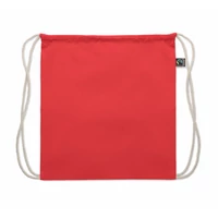 Kép 3/5 - OSOLE DRAW COLOUR Fairtrade zsinóros táska 180 g, piros